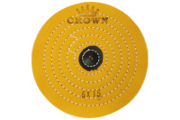 Круг муслиновый CROWN желтый d-150мм, 15 слоев (с кож. пятаком)