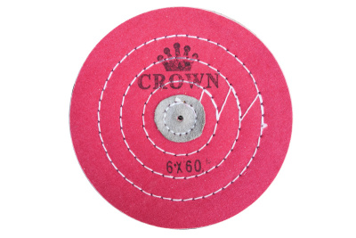 Круг муслиновый CROWN розовый d-150 мм, 60 слоёв